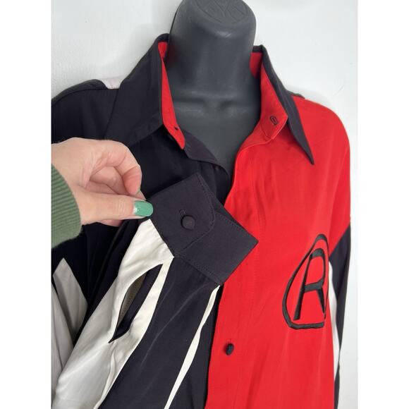 Joe Da Hun Shirt Men Designer Colorblock Striped Made USA Size XL - Picture 8 of 15